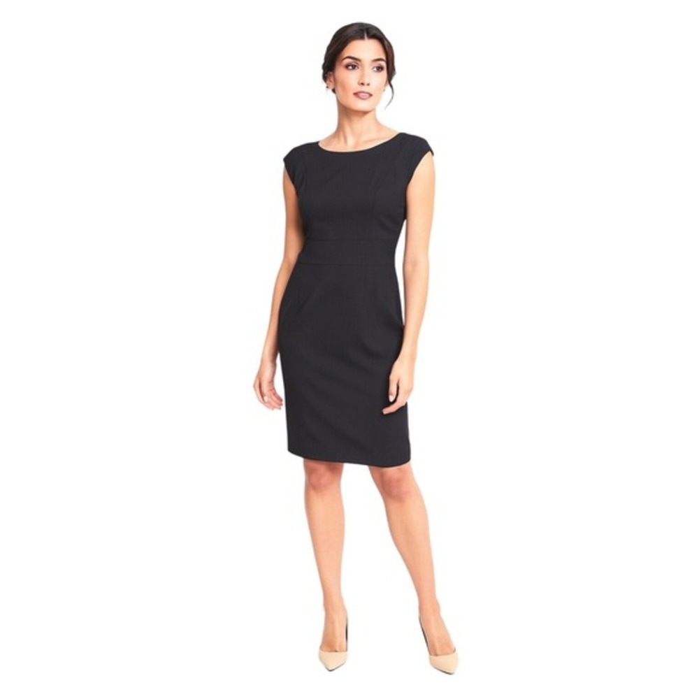 The Limited Black Collection Sheath‎ Dress Cap Sleeve Boat Neck 8T Preppy 72-45